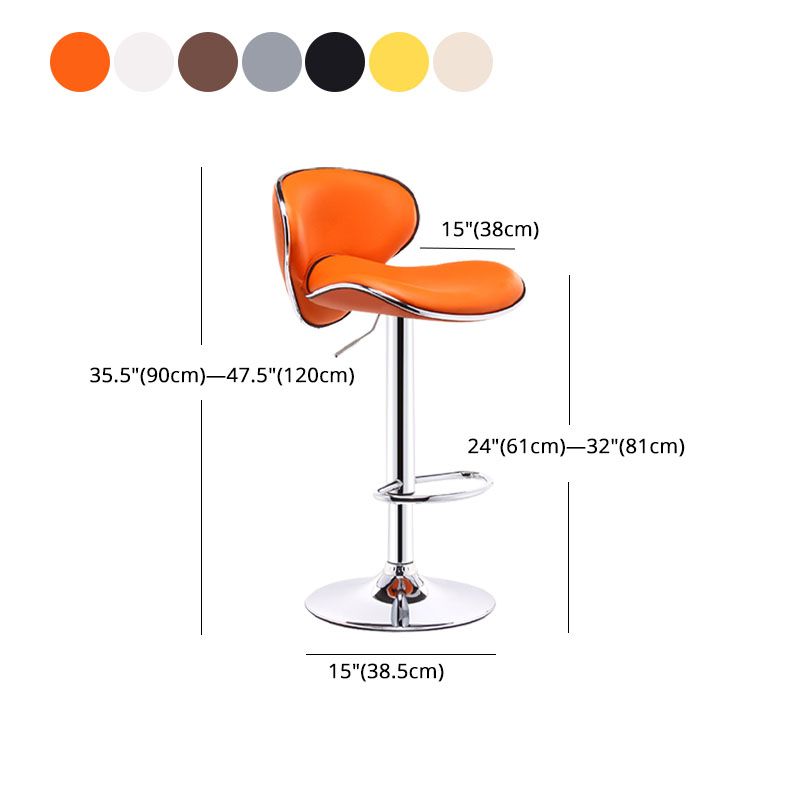 Industrial Style Bar-stool Metal Leg Leather Bucket Seat for Kitchen Bar Clearhalo 'Bar Furniture' 'Bar Stools' 'bar_stools' 'furn' 'furn_bar_stools' 'furniture_bar_stools' 'Kitchen & Dining Furniture' 'kitchen&dining_furn' 'kitchen' 'kitchen_furn' Furniture' 1200x1200_880b8a8d-bdf1-4f25-9f1f-d32a108844cb