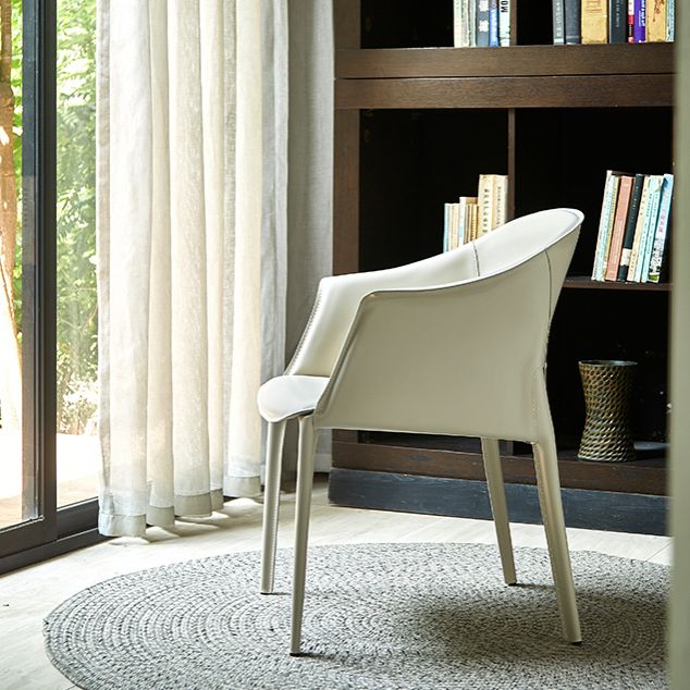 Modern Metal Dining Arm Chair Leather Dining Room Chair for Restaurant Use Clearhalo ' kitchen&dining_furn' 'Dining Chairs' 'Dining Tables & Seating' 'dining_chair' 'furn' 'furn_dining_chair' 'Furniture' 'furniture_dining_chair' 'Kitchen & Dining Furniture' 'kitchen' 1200x1200_880df81a-03a0-4314-9887-b3457288fa96