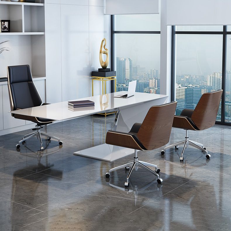 Mid Back Conference Chair Modern Style Faux Leather Armless Chair Clearhalo 'furn' 'furn_office_chair' 'Furniture' 'furniture_office_chair' 'Office Chairs' 'Office Furniture' 'office_chair' 1200x1200_880ed00d-7a18-4852-8870-b1b97a424fad
