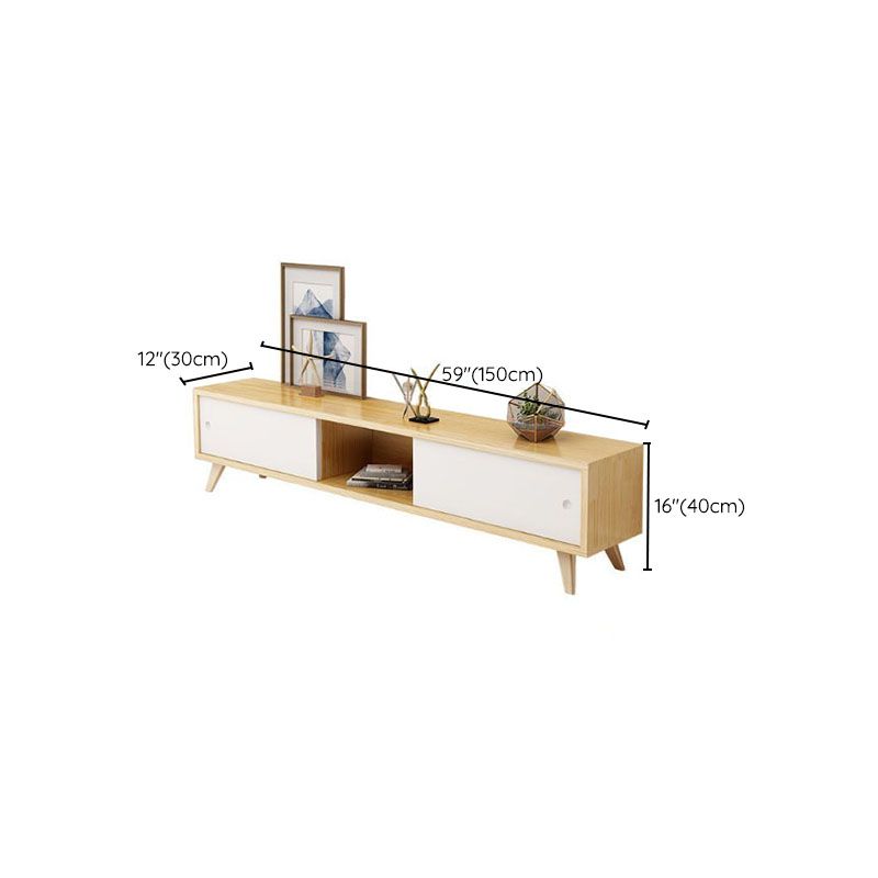 TV-Medienkonsole aus massivem Holz. Moderne Medienkonsole für das Wohnzimmer