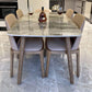 Contemporary Fixed Faux Marble Top Dining Room Table¬†with 4 Solid Wood Legs Kitchen Dining Set Clearhalo 'Dining Room Sets' 'Dining Tables & Seating' 'dining_room_set' 'Furniture' 'furniture_dining_room_set' 'Kitchen & Dining Furniture' 'kitchen&dining_furn' 'kitchen' 1200x1200_88126c3a-b630-4943-b147-c49a2c8fbe08
