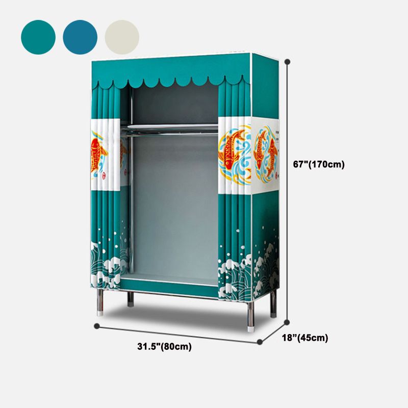 Moderner Kleiderschrank Armoire Aluminiumlegierung Rahmen Kleiderschrank für Zuhause