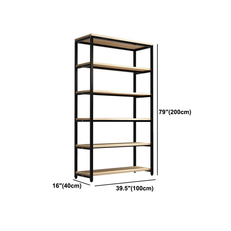 Metal Etagere Bookcase Industrial Open Back Book Shelf with Shelves for Office and Home Clearhalo 'Bookcases' 'Furniture' 'furniture_bookcases' 'kitchen' 'kitchen_bookcases' 'Living Room Furniture' 'Office Furniture' 1200x1200_88133d5e-a7b8-405e-a18f-fcc58be26daf
