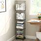 Modern Style Geometric Bookcase Metal Closed Back Book Shelf Clearhalo 'Bookcases' 'furn' 'furn_bookcases' 'Furniture' 'furniture_bookcases' 'Office Furniture' 1200x1200_88153fd8-aa2b-41ad-a4c4-934e6f209199
