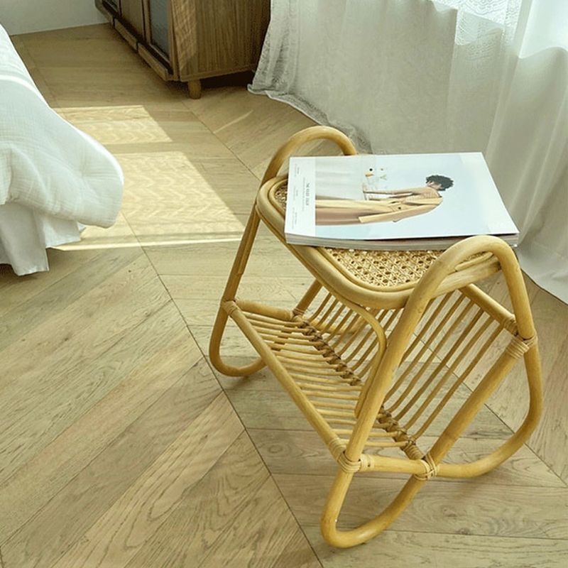 Tavolo accento laterale di divano in legno in stile asiatico soggiorno snack snack laterale