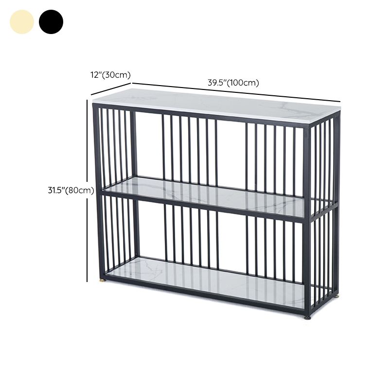 12 Inch Wide Glam Console Table Rectangle Stone Sofa Console Table