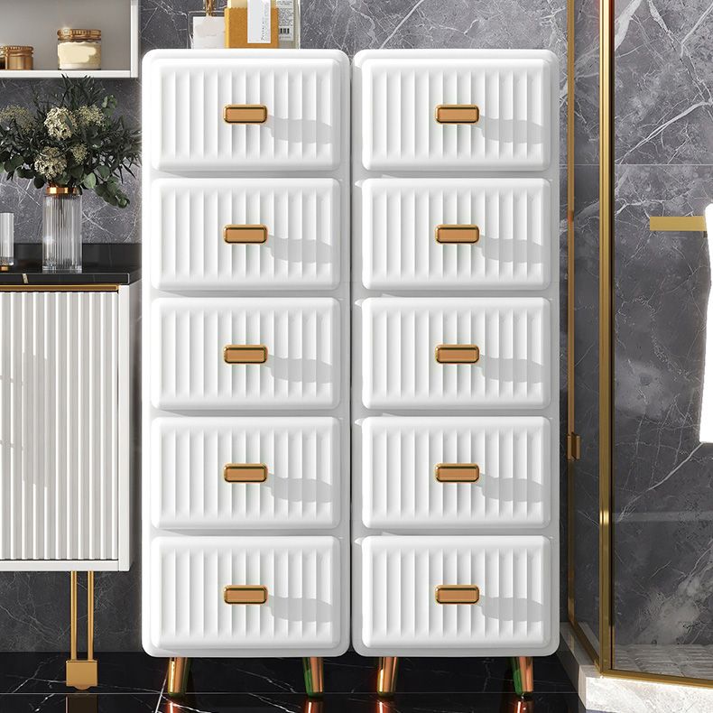 Cabinet de rangement en plastique mate en plastique armoire contemporaine avec des jambes métalliques