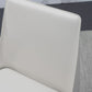 Chaises latérales de salle à manger en cuir contemporain chaise arrière solide sans arme pour cuisine