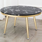 グラムラウンドフェイクマーブルコーヒーテーブル4脚1リビングルーム用のコーヒーテーブル