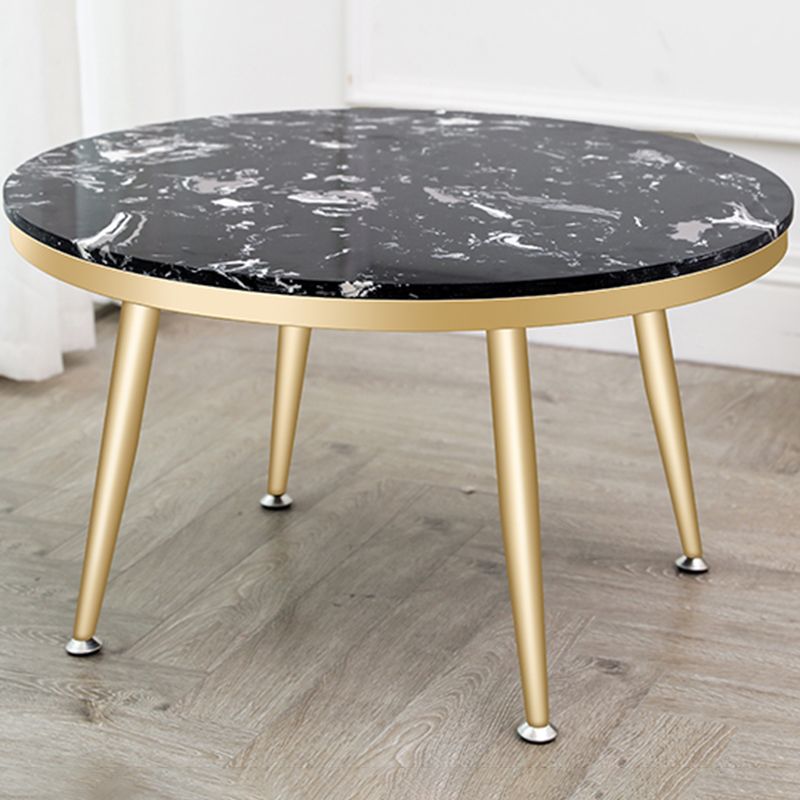 グラムラウンドフェイクマーブルコーヒーテーブル4脚1リビングルーム用のコーヒーテーブル