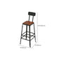 Contemporary Barstool Armless Bar Stool with Black Metal Legs
