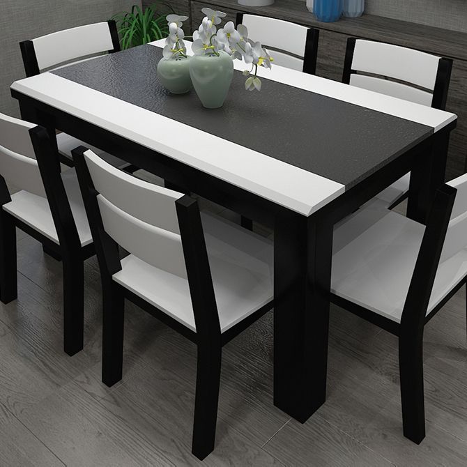 Mesa de comedor de piedra industrial de las piernas del rectángulo 4 de la mesa de cena de la cocina