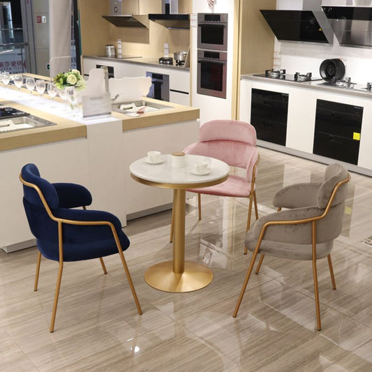 Metal Glam Style Dining Side Chair Open Back Dining Side Chair of 23'' Wide Clearhalo ' kitchen&dining_furn' 'Dining Chairs' 'Dining Tables & Seating' 'dining_chair' 'furn' 'furn_dining_chair' 'Furniture' 'furniture_dining_chair' 'Kitchen & Dining Furniture' 'kitchen' 1200x1200_8819386e-a989-4d56-88ba-c3d2347ed20d