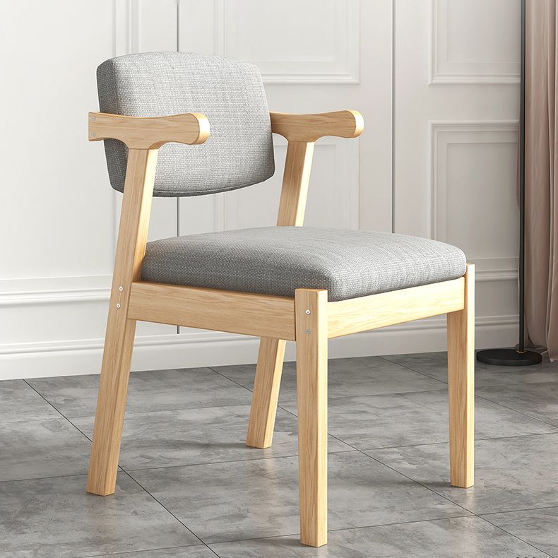 Modern Indoor-Outdoor Wood Chair Home Cushioned Open Back Dining Side Chair Clearhalo ' kitchen&dining_furn' 'Dining Chairs' 'Dining Tables & Seating' 'dining_chair' 'furn' 'furn_dining_chair' 'Furniture' 'furniture_dining_chair' 'Kitchen & Dining Furniture' 'kitchen' 1200x1200_88193c98-ec8d-4b81-8893-e8fbbf60b861