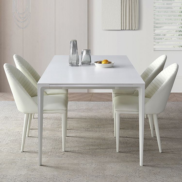 Dining Set Contemporary with Sintered Stone Dining Table and Upholstered Chairs Clearhalo 'Dining Room Sets' 'Dining Tables & Seating' 'dining_room_set' 'furn' 'furn_dining_room_set' 'Furniture' 'furniture_dining_room_set' 'Kitchen & Dining Furniture' 'kitchen&dining_furn' 'kitchen' 1200x1200_8819b407-18e2-42e5-9e65-f6a232b2dc09