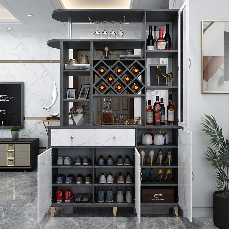 Modern 78.74" H Cabinet with Door Wooden Accent Cabinet with Drawer Clearhalo 'Cabinets & Chests' 'cabinets_chests' 'furn' 'furn_cabinets_chests' 'Furniture' 'Living Room Furniture' 1200x1200_8819c424-fe4b-4039-9841-f97ae1c288c4