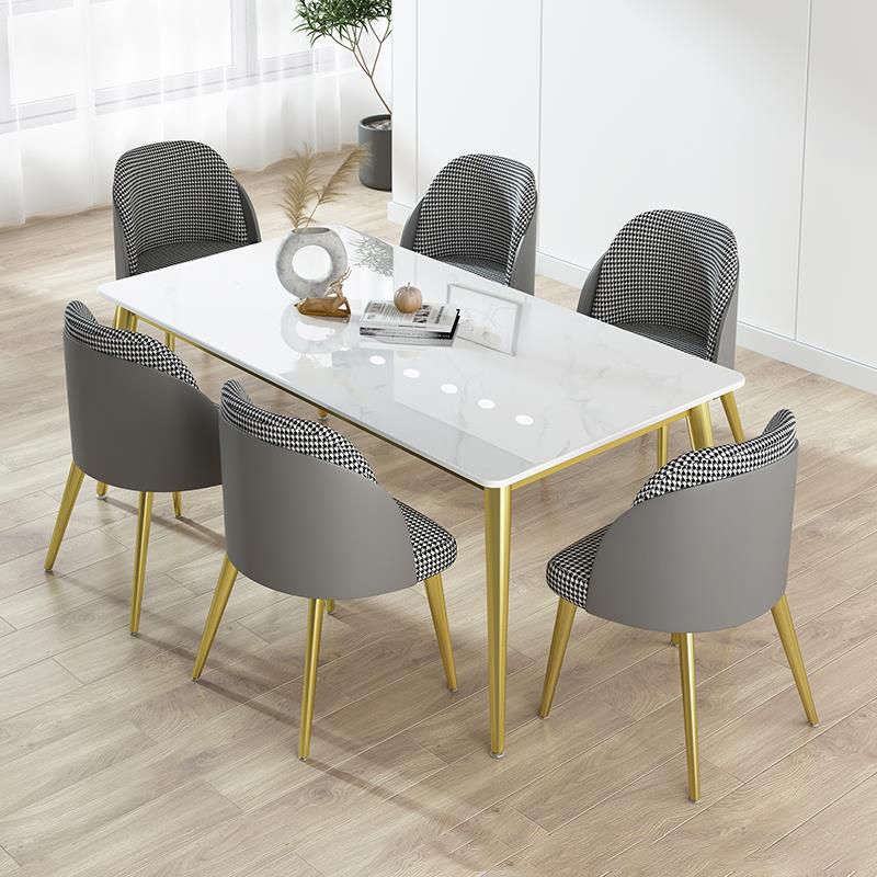 1/4/5/7 Pcs Metal Nordic Dining Set with Rectangle Table Dinette Set Clearhalo 'Dining Room Sets' 'Dining Tables & Seating' 'dining_room_set' 'Furniture' 'furniture_dining_room_set' 'Kitchen & Dining Furniture' 'kitchen&dining_furn' 'kitchen' 1200x1200_8819cf23-230b-4143-9444-6fce48c85f9a