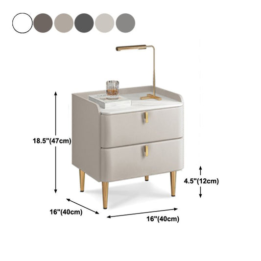 Moderne massive Holzbett Nachttisch Steinschublade Aufbewahrung Nachttisch mit Beinen