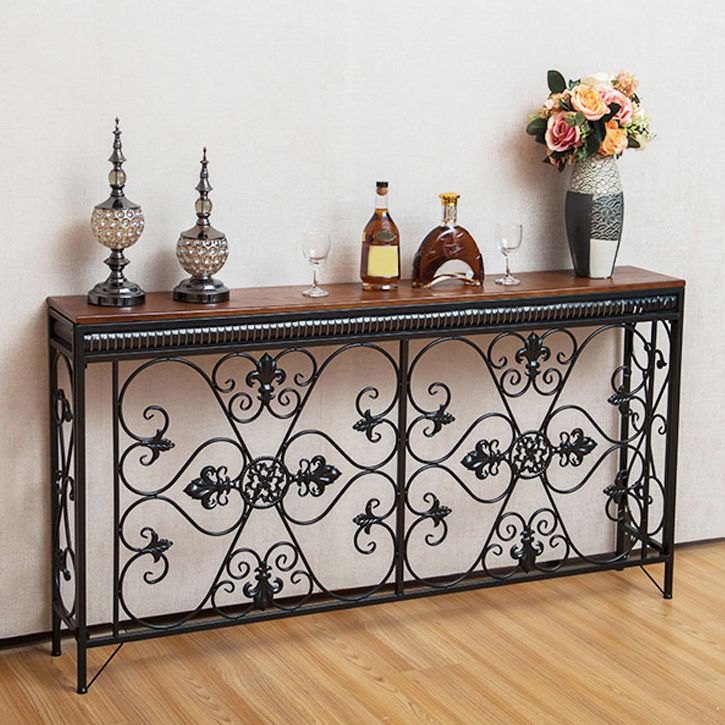 Table de la console de la console de pays française table de canapé de console finition antique