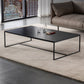 Table basse rectangulaire Trestle 1, finition noire ardoise