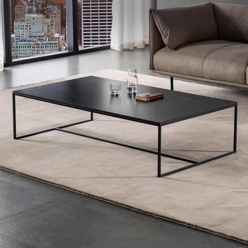 Table basse rectangulaire Trestle 1, finition noire ardoise
