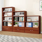Contemporary Wood Bookshelf Standard Shelf Bookcase for Home Office