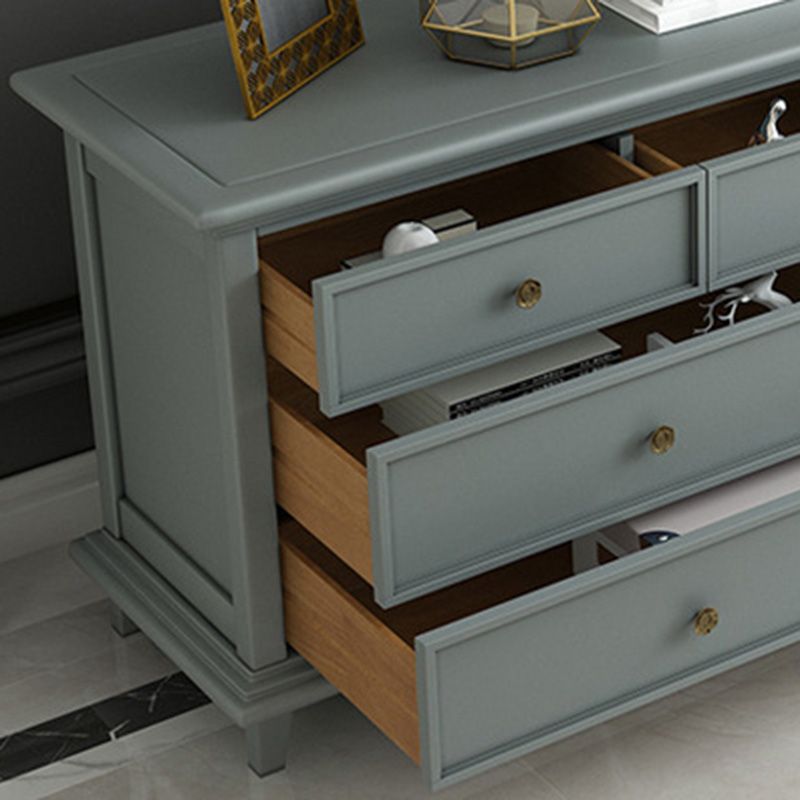 Contemporary Rubber Wood Chest with Drawers and Straight Legs