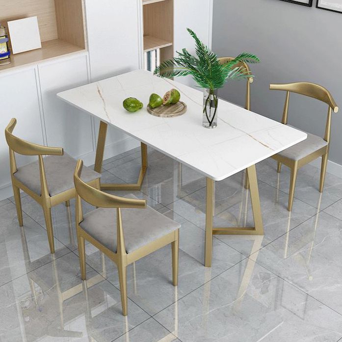 Ensemble de table à manger rectangle 1/2/5 pièces en métal ensemble pour la maison