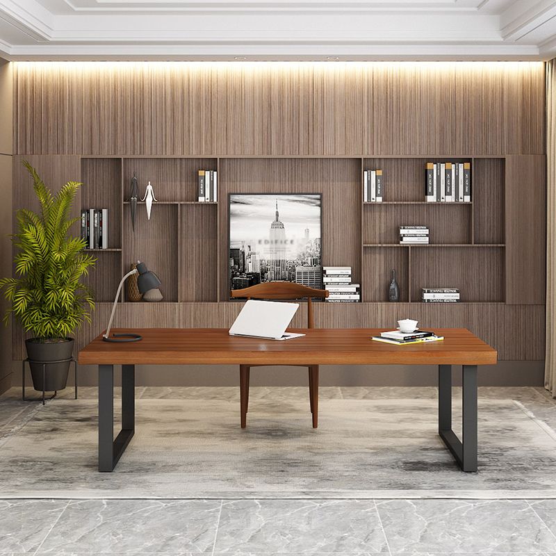 Industrial Style Office Desk Home Rectangle Wooden Writing Desk Clearhalo 'furn' 'furn_office_desk' 'Furniture' 'Office Desks' 'Office Furniture' 'office_desk' 1200x1200_8822adc9-c07a-4bcf-9677-3b58ca79ddda