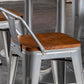 Slat Back Kitchen Dining Chairs Silver Arm Chairs with Metal Base Clearhalo 'Dining Chairs' 'Dining Tables & Seating' 'dining_chair' 'furn' 'furn_dining_chair' 'Furniture' 'Kitchen & Dining Furniture' 1200x1200_882310a5-cec4-4df4-914f-2c3560d3f74c