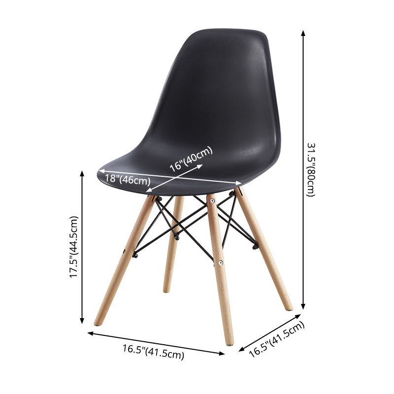 Contemporary Style Beech Wood Chair Solid Back Side Kitchen Dining Chairs Clearhalo ' kitchen&dining_furn' 'Dining Chairs' 'Dining Tables & Seating' 'dining_chair' 'Furniture' 'furniture_dining_chair' 'Kitchen & Dining Furniture' 'kitchen' 1200x1200_8825890b-231e-4af4-a75e-be198e37d1fc