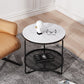 21"H Contemporary Cocktail Table Storage Round Coffee Cocktail Table Clearhalo 'Coffee & Accent Tables' 'Coffee Tables' 'coffee_tables' 'furn' 'furn_coffee_tables' 'Furniture' 'Living Room Furniture' 1200x1200_8825dd3c-1046-4a10-b11c-7967fe43073e