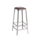 Industrial Square Iron Bar Stool Silver Footrest Bristol Stool Clearhalo 'Bar Furniture' 'Bar Stools' 'bar_stools' 'furn' 'furn_bar_stools' 'Furniture' 'Kitchen & Dining Furniture' 1200x1200_8827419a-ae22-4020-9e80-d3b5686f0a4d