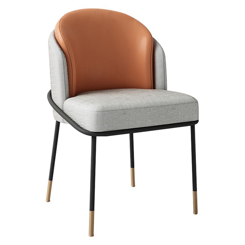 Scandinavian Style Upholstered Side Chairs Solid Back Armless Dining Chairs for Home Clearhalo ' kitchen&dining_furn' 'Dining Chairs' 'Dining Tables & Seating' 'dining_chair' 'furn' 'furn_dining_chair' 'Furniture' 'furniture_dining_chair' 'Kitchen & Dining Furniture' 'kitchen' 1200x1200_8827d1a5-e633-4174-bc1e-7d7697d167b3