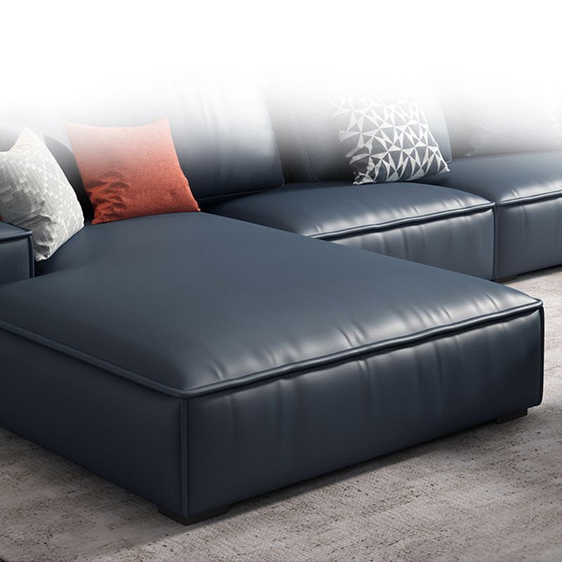 Noordse stationaire faux leer verzonken arm woonkamer sofa chaise