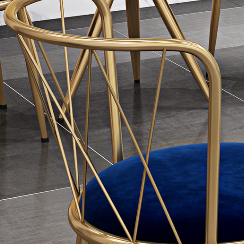 Glam Velvet Dining Room Chair Armless Metal Dining Room Chairs for Home Use Clearhalo ' kitchen&dining_furn' 'Dining Chairs' 'Dining Tables & Seating' 'dining_chair' 'furn' 'furn_dining_chair' 'Furniture' 'furniture_dining_chair' 'Kitchen & Dining Furniture' 'kitchen' 1200x1200_882b5c90-ec62-473f-9918-c28eb8e93beb