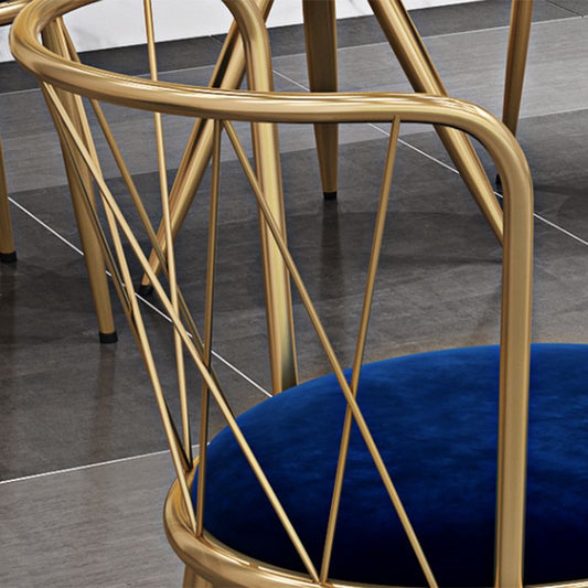 Glam Velvet Dining Room Chair Armless Metal Dining Room Chairs for Home Use Clearhalo ' kitchen&dining_furn' 'Dining Chairs' 'Dining Tables & Seating' 'dining_chair' 'furn' 'furn_dining_chair' 'Furniture' 'furniture_dining_chair' 'Kitchen & Dining Furniture' 'kitchen' 1200x1200_882b5c90-ec62-473f-9918-c28eb8e93beb