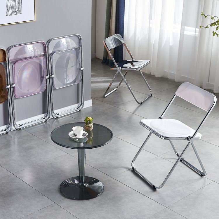 Contemporary Metal Dining Room Chair Folding Armless Side Chair for Restaurant Use Clearhalo ' kitchen&dining_furn' 'Dining Chairs' 'Dining Tables & Seating' 'dining_chair' 'furn' 'furn_dining_chair' 'Furniture' 'furniture_dining_chair' 'Kitchen & Dining Furniture' 'kitchen' 1200x1200_882fa7b6-edac-4bdb-bafa-0879eabd5f15