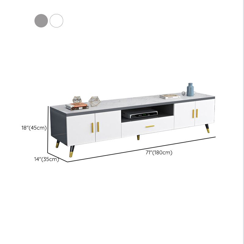 Modern TV Media Console Faux Wood TV Media Stand for Living Room Clearhalo 'furn' 'furn_tv_stands_entertainment_centers' 'Furniture' 'Living Room Furniture' 'TV Stands & Entertainment Centers' 'TV Stands & Media Storage Furniture' 'tv_stands_entertainment_centers' 1200x1200_882fd12c-04dd-4016-a440-200c6e8aa83e