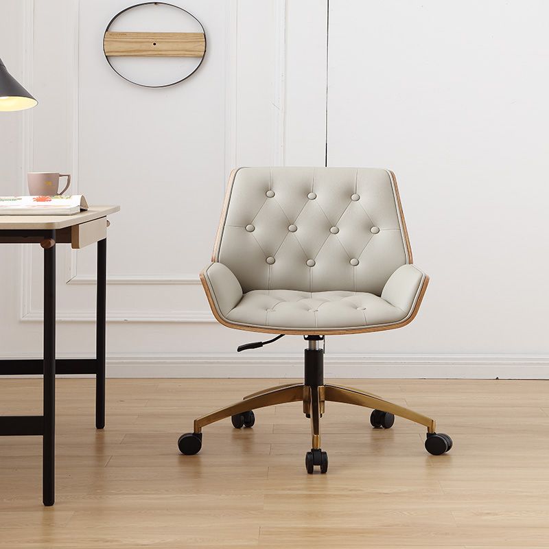 Mid Back Desk Chair Modern Faux Leather Armless Working Chair Clearhalo 'furn' 'furn_office_chair' 'Furniture' 'Office Chairs' 'Office Furniture' 'office_chair' 1200x1200_883021ae-eb1e-4012-8c8e-2bb6ab4d345f