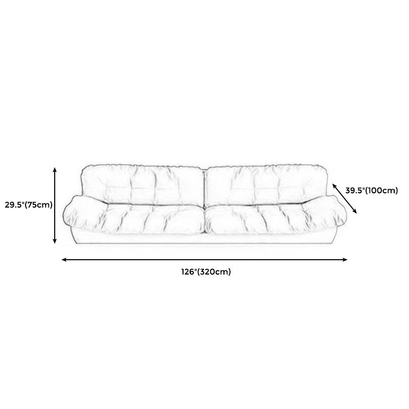 29.53" H Scandinavian Armless Sofa with Tufted Back Sofa for Living Room Clearhalo 'furn' 'furn_sofas' 'Furniture' 'furniture_sofas' 'kitchen' 'kitchen_sofas' 'Living Room Furniture' 'Sofa' 'sofas' 1200x1200_8830efc6-7d9e-43c9-9845-5be89eb3b788