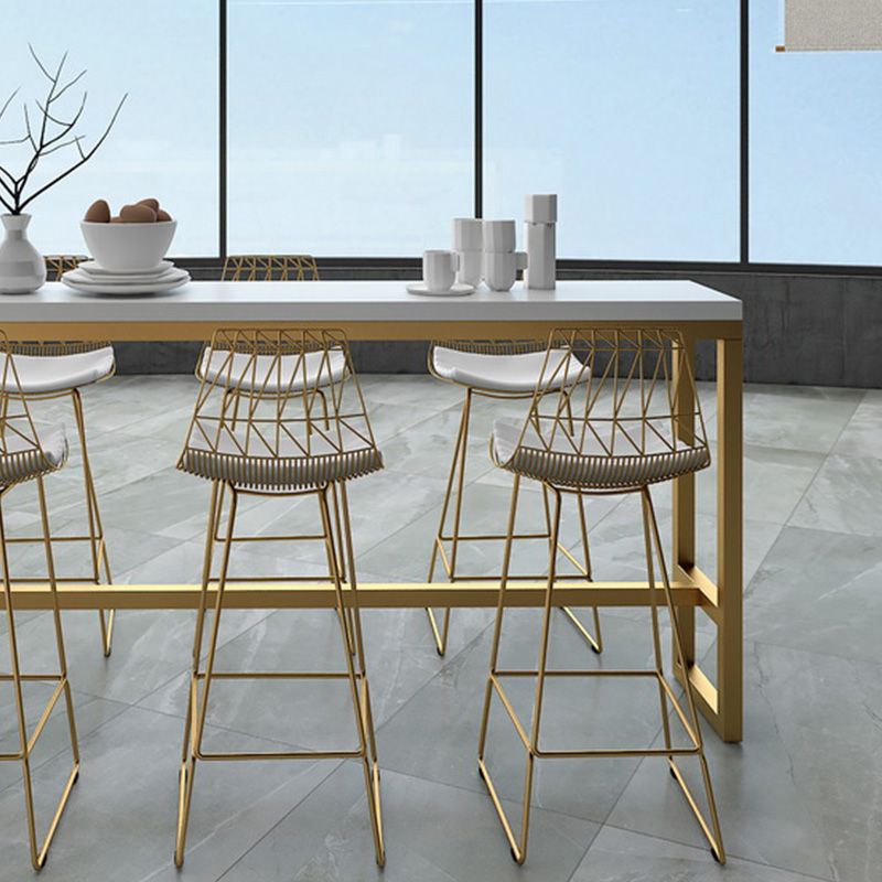 Mesa de comedor Glam Pub con tapa de madera maciza para sala de estar
