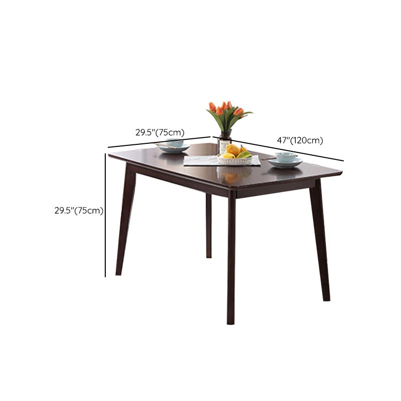 Traditionnelle 1/2/5/6 Pièces meubles en bois massif Rectangle Table à manger en marron