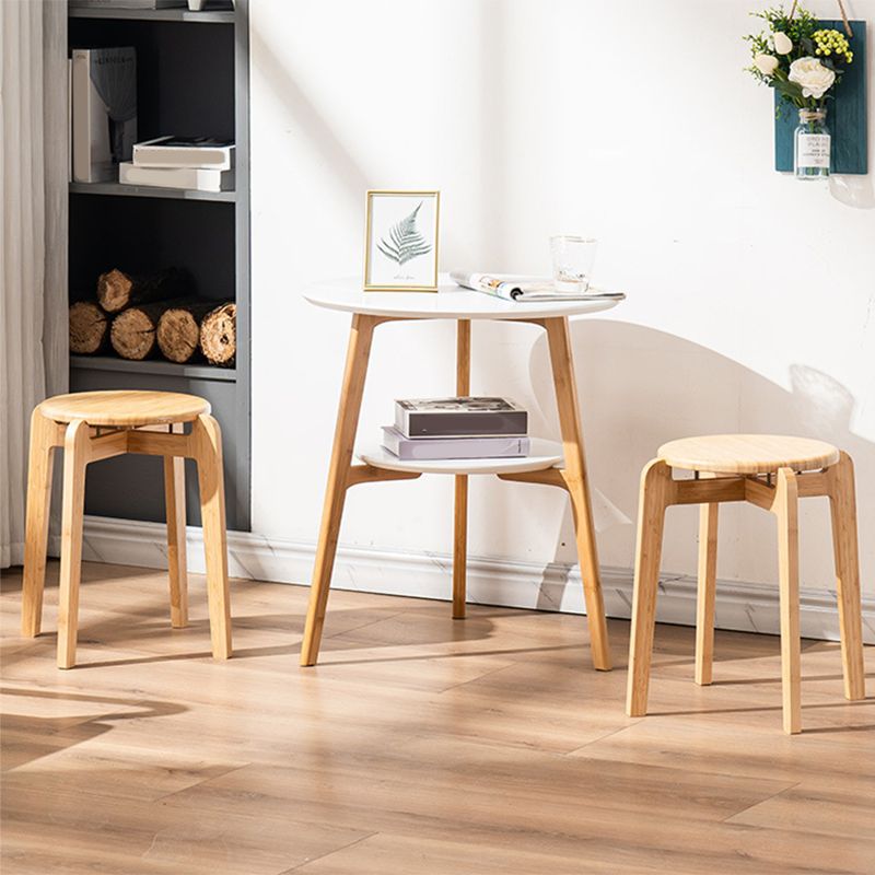 Tavolino contemporaneo a 3 gambe con tavolino a doppio livello