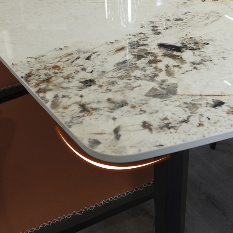 Ensemble de restauration en pierre contemporaine 1/2/5/7 pièces Table à manger avec des chaises arrière solides