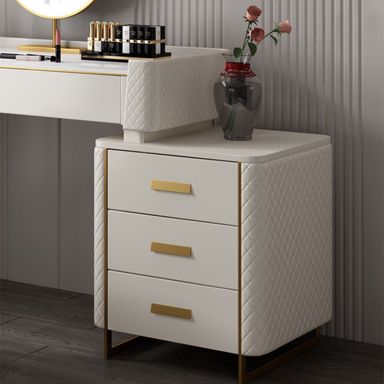 5 lade ijdelheid bureau wit 30.7 "h faux lederen make -up ijdelheid