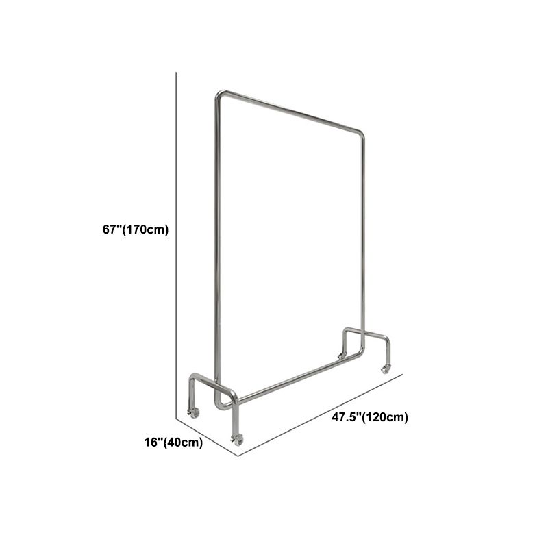 Kit di ingresso in acciaio in acciaio argento semplice per pavimenti per appendiabiti appendiabiti