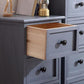 Coffre de rangement de style rétro, coffre de lingerie vertical en bois pour chambre à coucher