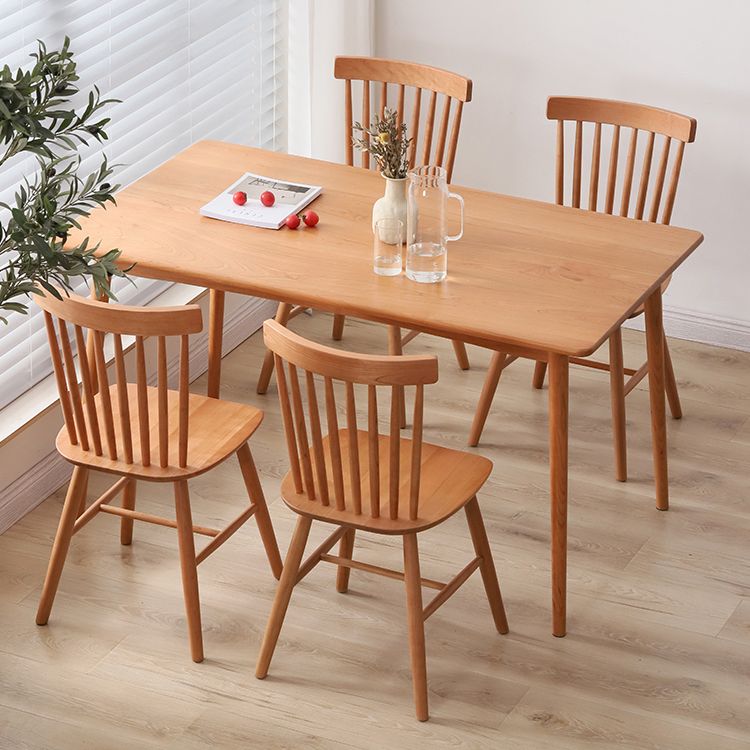 Contemporary Table Solid Wood Dining Table Rectangle for Dining Room Home Clearhalo ' dining_table' 'Dining Tables & Seating' 'Dining Tables' 'furn' 'furn_dining_table' 'Furniture' 'furniture_dining_table' 'Kitchen & Dining Furniture' 'kitchen&dining_furn' 'kitchen' 'kitchen_dining_table' 1200x1200_8838b168-3e7c-4044-aa53-5e8d5ba36028