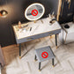 Grey Vanity Bedroom Stone Top Make-up Vanity with Storage Drawers